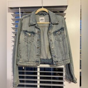 Zara Denim Cropped Jacket